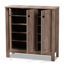 Baxton Studio Derek Shoe Cabinet Floor Decor -The Novogratz Shop 5883712 ALT2