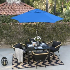 Astella 9-ft. Steel Market Push-Button Tilt Patio Umbrella -The Novogratz Shop 5884146 ALT2