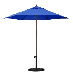 Astella 9-ft. Wood-Grained Market Push Lift Patio Umbrella -The Novogratz Shop 5884150 ALT