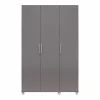 Systembuild Evolution Camberly 3-Door Wardrobe -The Novogratz Shop 5885704 Graphite Gray