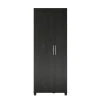 Systembuild Evolution Camberly Tall Asymmetrical Cabinet 1 Systembuild Evolution Camberly Tall Asymmetrical Cabinet -The Novogratz Shop 5885719 Black Oak