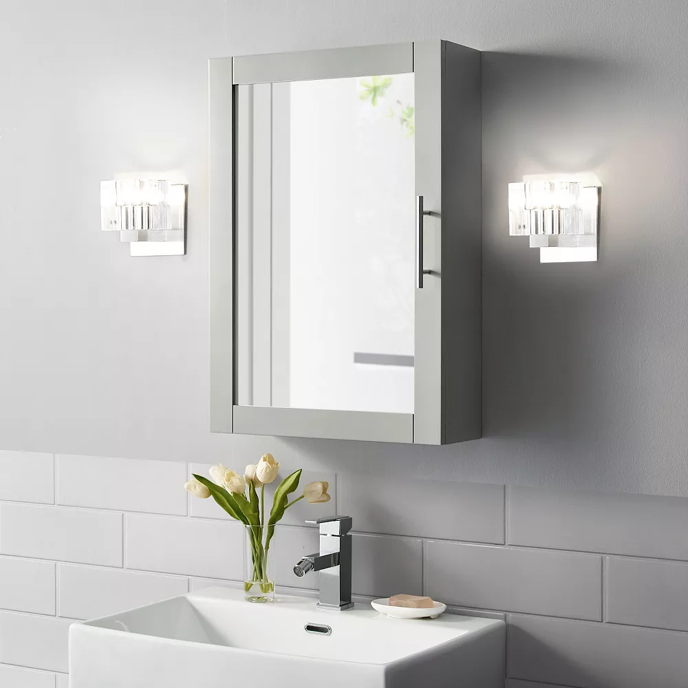 Crosley Savannah Mirrored Wall Cabinet 4 Crosley Savannah Mirrored Wall Cabinet - Image 2