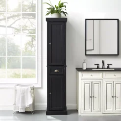 Crosley Seaside Tall Linen Cabinet -The Novogratz Shop 5891192 ALT2