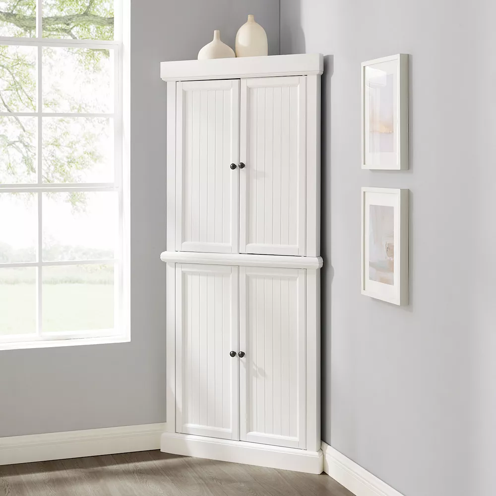 Crosley Shoreline Tall Corner Pantry 4 Crosley Shoreline Tall Corner Pantry - Image 2