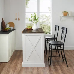 Crosley Clifton Kitchen Island & Camille Stools 2-piece Set 10 Crosley Clifton Kitchen Island & Camille Stools 2-piece Set -The Novogratz Shop 5891286 ALT3