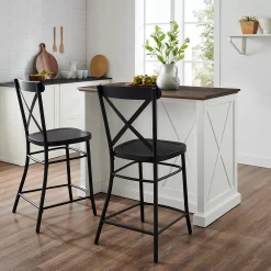 Crosley Clifton Kitchen Island & Camille Stools 2-piece Set 11 Crosley Clifton Kitchen Island & Camille Stools 2-piece Set -The Novogratz Shop 5891286 ALT4