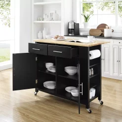 Crosley Savannah Kitchen Island/Cart -The Novogratz Shop 5891366 ALT2
