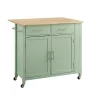 Crosley Savannah Kitchen Island/Cart -The Novogratz Shop 5891366 Mint