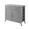 Crosley Savannah Kitchen Island/Cart -The Novogratz Shop 5891368 Gray