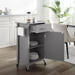 Crosley Savannah Compact Kitchen Island/Cart -The Novogratz Shop 5891371 ALT2