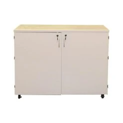 Arrow Sewing Cabinets Kangaroo Sewing Furniture Dingo II Cutting & Storage Cabinet - Ash White With Free 44" X 38" Cutting Mat