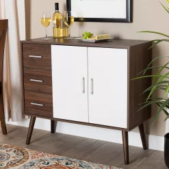Baxton Studio Leena White Sideboard & Server -The Novogratz Shop 5990519 ALT