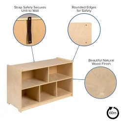 Flash Furniture 5 Cubby Storage Cabinet 11 Flash Furniture 5 Cubby Storage Cabinet -The Novogratz Shop 5990544 ALT3