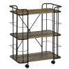 HOMCOM 25" Rolling Kitchen Cart Kitchen Storage Trolley With 3 Shelves For Dining Room Laundry Room And Bathroom Natural 2 HOMCOM 25" Rolling Kitchen Cart Kitchen Storage Trolley With 3 Shelves For Dining Room Laundry Room And Bathroom Natural -The Novogratz Shop 6013553