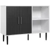 HOMCOM Sideboard Storage Cabinet With Adjustable Shelf Free Standing 2 Door Kitchen Cupboard For Dining Room Hallway Grey -The Novogratz Shop 6014390