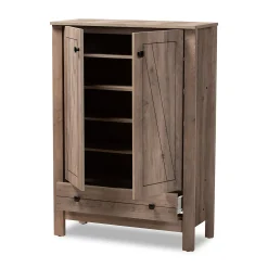 Baxton Studio Derek Shoe Cabinet Floor Decor -The Novogratz Shop 6022298 ALT2