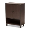 Baxton Studio Rossin Shoe Cabinet Floor Decor -The Novogratz Shop 6022308 Dark Brown Black