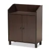 Baxton Studio Rossin Shoe Cabinet -The Novogratz Shop 6022360 Dark Brown Black