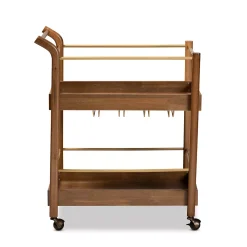 Baxton Studio Tahir Trolley Bar Cart -The Novogratz Shop 6022450 ALT2
