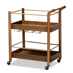 Baxton Studio Tahir Trolley Bar Cart -The Novogratz Shop 6022450 ALT4