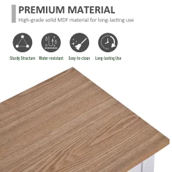 HOMCOM Under Sink Storage Cabinet With Double Layers Bathroom Cabinet Space Saver Organizer 2 Door Floor Cabinet White -The Novogratz Shop 6030965 ALT2