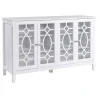 HOMCOM Wood Accent Sideboard Buffet Serving Cabinet With 4 Framed Glass Doors Adjustable Shelves For Living Room Espresso 2 HOMCOM Wood Accent Sideboard Buffet Serving Cabinet With 4 Framed Glass Doors Adjustable Shelves For Living Room Espresso -The Novogratz Shop 6030986 White