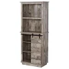 HOMCOM Freestanding Rustic Kitchen Buffet With Hutch Pantry Storage Cabinet With Sliding Barn Door Adjustable Shelf Vintage Wood 1 HOMCOM Freestanding Rustic Kitchen Buffet With Hutch Pantry Storage Cabinet With Sliding Barn Door Adjustable Shelf Vintage Wood -The Novogratz Shop 6031194