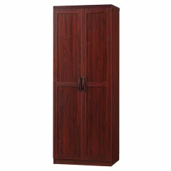 HOMCOM 63" 2 Door Kitchen Pantry Freestanding Storage Cabinet With 2 Adjustable Shelves For Kitchen Or Living Room Brown -The Novogratz Shop 6031221 ALT