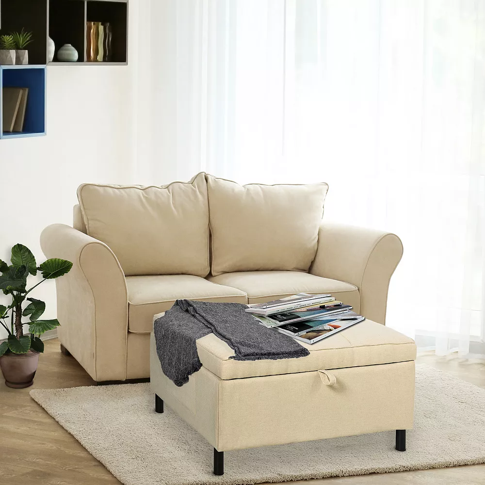 HOMCOM Space-Saving Padded Cushion Rest Lounger W/Steel Frame And Strong Base 6 HOMCOM Space-Saving Padded Cushion Rest Lounger W/Steel Frame And Strong Base - Image 4