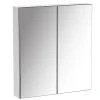 Kleankin Bathroom Mirrored Cabinet 24"x26" Stainless Steel Frame Medicine Cabinet Wall Mounted Storage Organizer With Double Doors Silver 2 Kleankin Bathroom Mirrored Cabinet 24"x26" Stainless Steel Frame Medicine Cabinet Wall Mounted Storage Organizer With Double Doors Silver -The Novogratz Shop 6031406