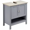 Kleankin 24" Bathroom Under Sink Cabinet With Storage Pedestal Sink Cabinet Adjustable Shelf And Open Bottom Shelf Grey 1 Kleankin 24" Bathroom Under Sink Cabinet With Storage Pedestal Sink Cabinet Adjustable Shelf And Open Bottom Shelf Grey -The Novogratz Shop 6031407