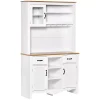HOMCOM 71" Kitchen Buffet With Hutch Farmhouse Style Storage Pantry With 2 Drawers 3 Door Cabinets And 3 Shelves White 1 HOMCOM 71" Kitchen Buffet With Hutch Farmhouse Style Storage Pantry With 2 Drawers 3 Door Cabinets And 3 Shelves White -The Novogratz Shop 6031501