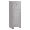 Kleankin Small Bathroom Floor Storage Cabinet Free Standing Cupboard Organizer With 1 Drawer And Adjustable Shelf For Living Room Grey 2 Kleankin Small Bathroom Floor Storage Cabinet Free Standing Cupboard Organizer With 1 Drawer And Adjustable Shelf For Living Room Grey -The Novogratz Shop 6031584 Grey