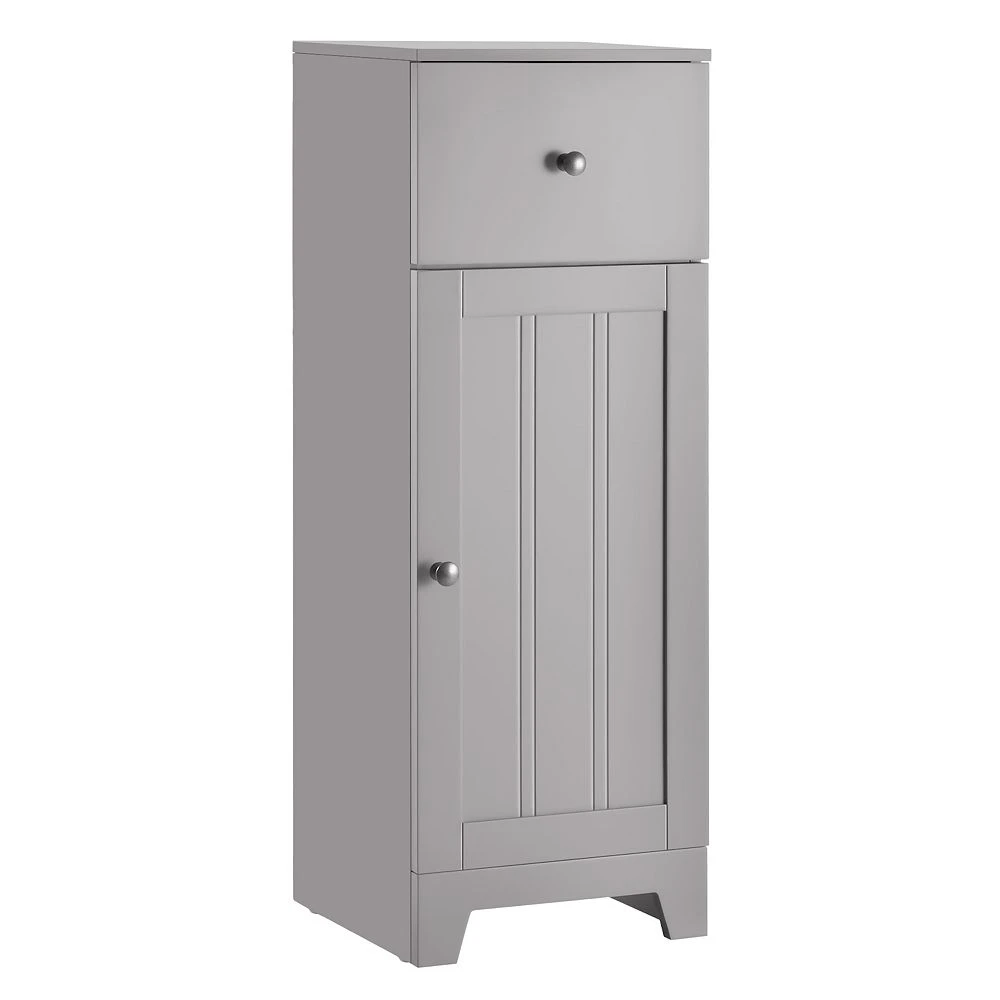 Kleankin Small Bathroom Floor Storage Cabinet Free Standing Cupboard Organizer With 1 Drawer And Adjustable Shelf For Living Room Grey 3 Kleankin Small Bathroom Floor Storage Cabinet Free Standing Cupboard Organizer With 1 Drawer And Adjustable Shelf For Living Room Grey