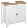 Kleankin Under Sink Bathroom Sink Cabinet Storage Unit With U Shape And Adjustable Internal Shelf White 2 Kleankin Under Sink Bathroom Sink Cabinet Storage Unit With U Shape And Adjustable Internal Shelf White -The Novogratz Shop 6031604
