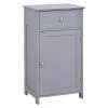 Kleankin Bathroom Cabinet With Drawer And Shelf Toilet Vanity Cabinet For Toilet Paper Towels Or Shampoo Grey 1 Kleankin Bathroom Cabinet With Drawer And Shelf Toilet Vanity Cabinet For Toilet Paper Towels Or Shampoo Grey -The Novogratz Shop 6031626