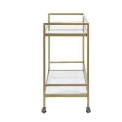 Martha Stewart Lionel 2-Tier Bar Cart -The Novogratz Shop 6106846 ALT3