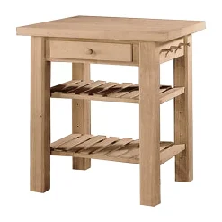 International Concepts Unfinished Wood Kitchen Island