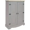 Sunnydaze Decor Sunnydaze 2-Door, 2-Shelf Solid Pine Accent Cupboard - Gray - 43 In 2 Sunnydaze Decor Sunnydaze 2-Door, 2-Shelf Solid Pine Accent Cupboard - Gray - 43 In -The Novogratz Shop 6130854