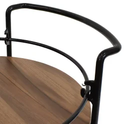 Sunnydaze Decor Sunnydaze Round Metal 3-Tiered Bar Cart With Wheels - 34.5 In -The Novogratz Shop 6131623 ALT2