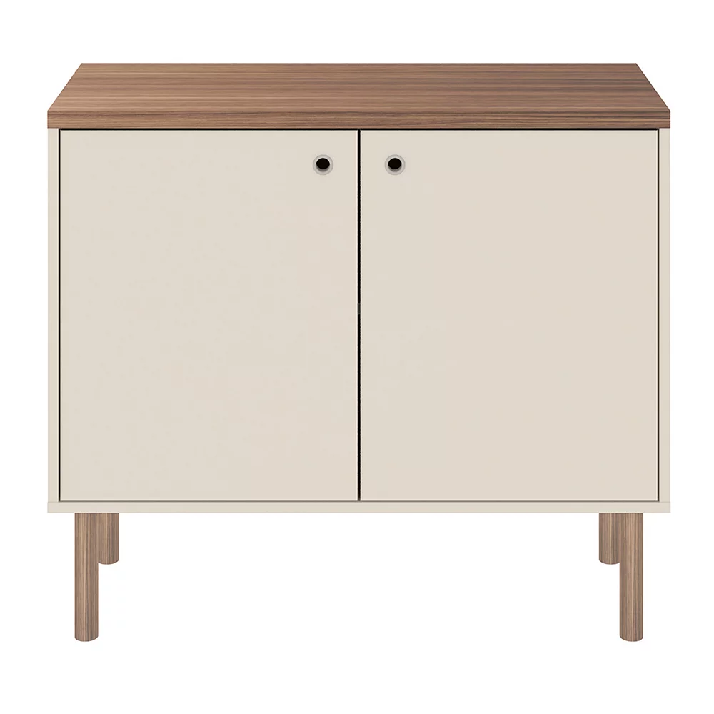 Benzara DunaWest 35 Inch 2 Door Wooden Storage Cabinet, Rectangular, 1 Shelf, White, Brown 3 Benzara DunaWest 35 Inch 2 Door Wooden Storage Cabinet, Rectangular, 1 Shelf, White, Brown