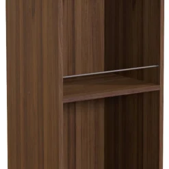 Benzara DunaWest 34 Inch 3 Tier Wooden Curio Cabinet With Grain Details, Dark Brown 7 Benzara DunaWest 34 Inch 3 Tier Wooden Curio Cabinet With Grain Details, Dark Brown -The Novogratz Shop 6132867 ALT2