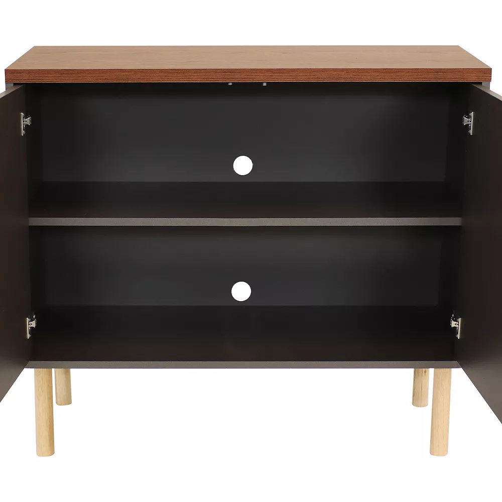 Sunnydaze Decor Sunnydaze Mid-Century Modern 2-Door Accent Buffet Cabinet 5 Sunnydaze Decor Sunnydaze Mid-Century Modern 2-Door Accent Buffet Cabinet - Image 3