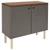 Sunnydaze Decor Sunnydaze Mid-Century Modern 2-Door Accent Buffet Cabinet -The Novogratz Shop 6179562 Grey