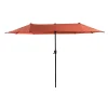 Hulala Home Judaen 13'*6.5' Rectangular Patio Outdoor Market Umbrella -The Novogratz Shop 6191717 Red