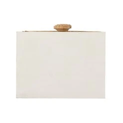 Benzara 3 Drawer Mango Wood Accent Storage Cabinet With Detailed Front Panels, White And Brown -The Novogratz Shop 6193063 ALT2