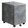 Benzara Contemporary Style File Cabinet With 3 Storage Drawers And Casters, Gray 1 Benzara Contemporary Style File Cabinet With 3 Storage Drawers And Casters, Gray -The Novogratz Shop 6215176