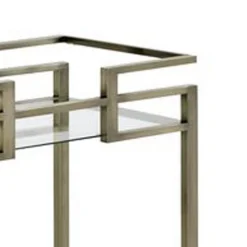Benzara 2 Tier Serving Cart With Faux Marble And Metal Frame, Silver 8 Benzara 2 Tier Serving Cart With Faux Marble And Metal Frame, Silver -The Novogratz Shop 6215240 ALT2
