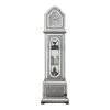 Benzara Grandfather Clock With 1 Storage Cabinet And Faux Diamonds, Silver -The Novogratz Shop 6305879