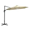 Outsunny 10' Offset Cantilever Patio Umbrella W/ LED Lights & Solar Panel Beige 1 Outsunny 10' Offset Cantilever Patio Umbrella W/ LED Lights & Solar Panel Beige -The Novogratz Shop 6312436